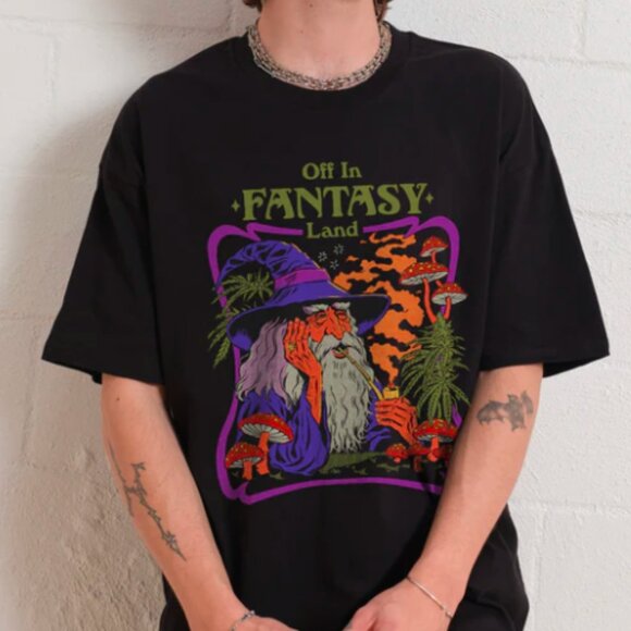 Fantasy Halloween T-Shirt, Funny Halloween Graphics Tee - Picture 1 of 4
